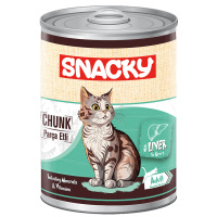 Snacky Sos İçinde Ciğerli Parça Etli Yetişkin Kedi Konservesi 400gr