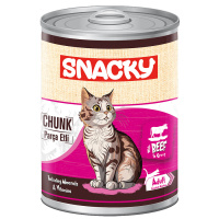 Snacky Sos İçinde Sığırlı Parça Etli Yetişkin Kedi Konservesi 400gr