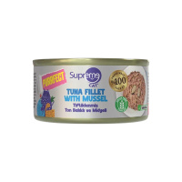 Supreme Cat Purrfect Tiftiklenmiş Ton Balıklı ve Midyeli Yetişkin Kedi Konservesi 70gr