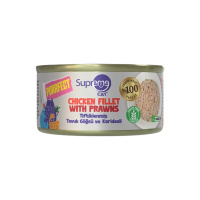 Supreme Cat Purrfect Tiftiklenmiş Tavuk Göğsü ve Karidesli Yetişkin Kedi Konservesi 70gr