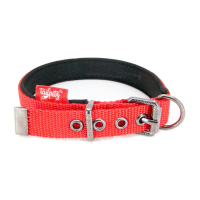 Tailpetz Comfy Yumuşak Dokulu Köpek Boyun Tasması (Kırmızı) [S]
