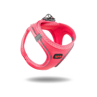 Tailpetz Air-Mesh Küçük Irk Köpek Göğüs Tasması 28-32cm (Neon Pembe) [2XS]