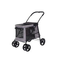 Tommy Kedi ve Köpek Taşıma Arabası 102x62x105cm (Gri)