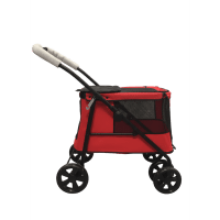 Tommy Kedi ve Köpek Taşıma Arabası 102x62x105cm (Kırmızı)