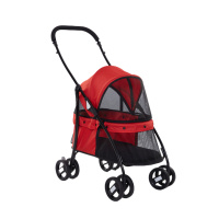 Tommy Kedi ve Köpek Taşıma Arabası 67x47x98cm (Kırmızı)