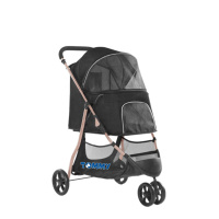 Tommy Kedi ve Köpek Taşıma Arabası 74,5x52,2x98cm (Siyah)