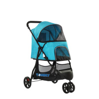 Tommy Kedi ve Köpek Taşıma Arabası 74,5x52,2x98cm (Turkuaz)