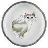 Trixie Kısa Burunlu Kediler için Desenli Seramik Mama Su Kabı 15cm 300ml (Gri-Beyaz)