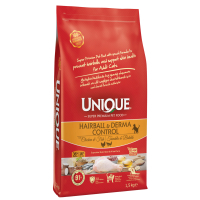 Unique Hairball Derma Control Tavuklu ve Balıklı Düşük Tahıllı Yetişkin Kedi Maması 1,5kg