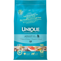 Unique Mini&Small Somonlu ve Hamsili Küçük Irk Düşük Tahıllı Yetişkin Köpek Maması 3kg