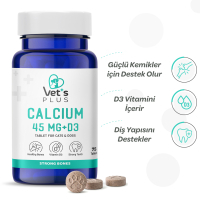 Vet's Plus Calcium Kedi ve Köpekler İçin Kalsiyum Tablet (75'li)