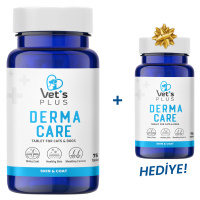 Vet's Plus Derma Care Deri ve Tüy Yapısı Destekleyici Tablet (75'li)+Derma Care Tablet HEDİYE!