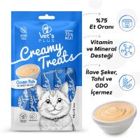 Vet's Plus Okyanus Balıklı Krema Kedi Ödül Maması 14gr (5'li)