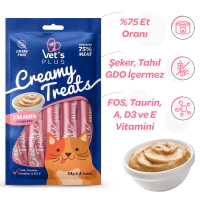 Vet's Plus Somonlu Krema Kedi Ödül Maması 14gr (5'li)