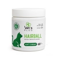 Vet's Plus Hairball Kediler İçin Malt ve Kinoalı Tüy Yumağı Önleyici Çiğnenebilir Tablet (60'lı)