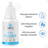 Vet's Plus Kedi ve Köpekler için Gözyaşı Lekesi Temizleme Solüsyonu 50ml