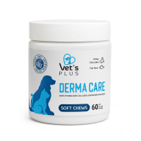 Vet's Plus Derma Care Kedi ve Köpekler İçin Deri ve Tüy Yapısı Desteği Çiğnenebilir Tablet (60'lı)