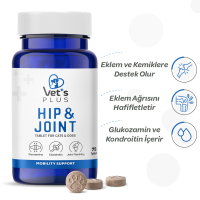 Vet's Plus Hip&Joint Kedi ve Köpekler İçin Eklem Yapısı Destekleyici Glukozamin Tablet (75'li)
