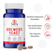 Vet's Plus Brewers Yeast Kedi ve Köpekler İçin Sindirim Sistemi Destekleyici Tablet (75'li)