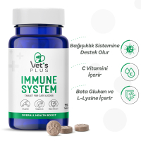 Vet's Plus Immune System Kedi ve Köpekler İçin Bağışıklık Sistemi Güçlendirici Tablet (75'li)