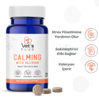 Vet's Plus Calming Kedi ve Köpekler İçin Sakinleştirici Tablet (75'li)