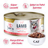 Vet's Plus Jöle Soslu Parça Kuzu Etli TAHILSIZ Kedi Konservesi 85gr