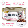 Vet's Plus Jöle Soslu Parça Somon Balıklı TAHILSIZ Kedi Konservesi 85gr