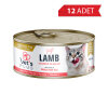 Vet's Plus Jöle Soslu Parça Kuzu Etli TAHILSIZ Kedi Konservesi 85gr (12 Adet)