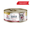 Vet's Plus Jöle Soslu Parça Ciğerli TAHILSIZ Kedi Konservesi 85gr (12 Adet)