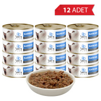Vet's Plus Optimal Nutrition Sardalya Balıklı Tahılsız Kedi Konservesi 85gr (12 Adet)