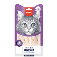 Wanpy Creamy Treat Hindili ve Kızılcıklı Kısırlaştırılmış Kedi Krema Ödül Maması 14gr (5'li)