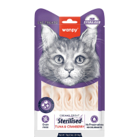 Wanpy Creamy Treat Ton Balıklı ve Kızılcıklı Kısırlaştırılmış Kedi Krema Ödül Maması 14gr (5'li)