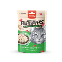 Wanpy Fluffy Topper Dondurularak Kurutulmuş Tavuklu ve Kızılcıklı Kedi Ödül Maması 30gr