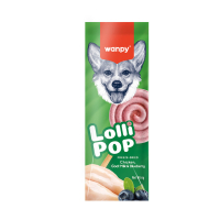 Wanpy LolliPop Dondurularak Kurutulmuş Yaban Mersinli Lolipop Köpek Ödül Maması 6gr (10'lu)
