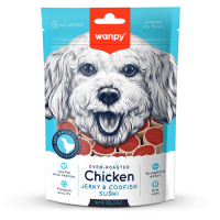 Wanpy Oven Roasted %100 Doğal Tavuk ve Morina Balık Sargılı Köpek Ödülü 100gr
