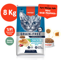 Wanpy Tavuklu Tahılsız Yavru Kedi Maması 8kg