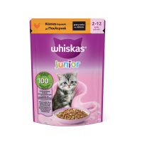 Whiskas Pouch Sos İçinde Kümes Hayvanlı Yavru Kedi Konservesi 85gr
