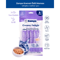 Zampa Krill ve Ton Balıklı Krema Kedi Ödül Maması 16gr (5'li)
