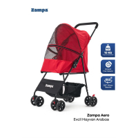 Zampa Aero Kedi ve Köpek Arabası 42x69x96cm (Kırmızı)
