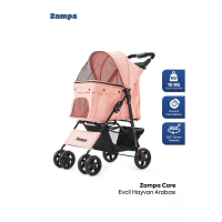 Zampa Core Kedi ve Köpek Arabası 37x55x96cm (Pembe)