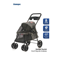 Zampa Tourist Kedi ve Köpek Arabası 46x85x91,5cm (Gri)