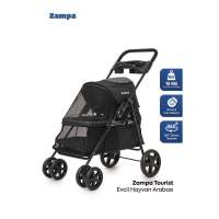 Zampa Tourist Kedi ve Köpek Arabası 46x85x91,5cm (Siyah)