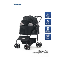 Zampa Pure Kedi ve Köpek Arabası 50x67x99cm (Siyah)