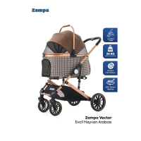 Zampa Vector Kedi ve Köpek Arabası 35x87x101cm (Kahverengi)