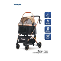 Zampa Mode Kedi ve Köpek Arabası 52x65x100cm (Haki)