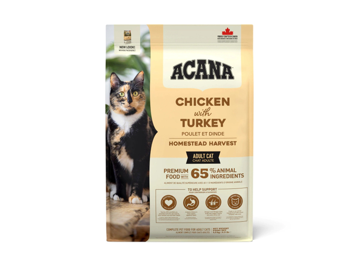 Acana Homestead Harvest Yüksek Proteinli Tavuklu ve Hindili Yetişkin Kedi Maması