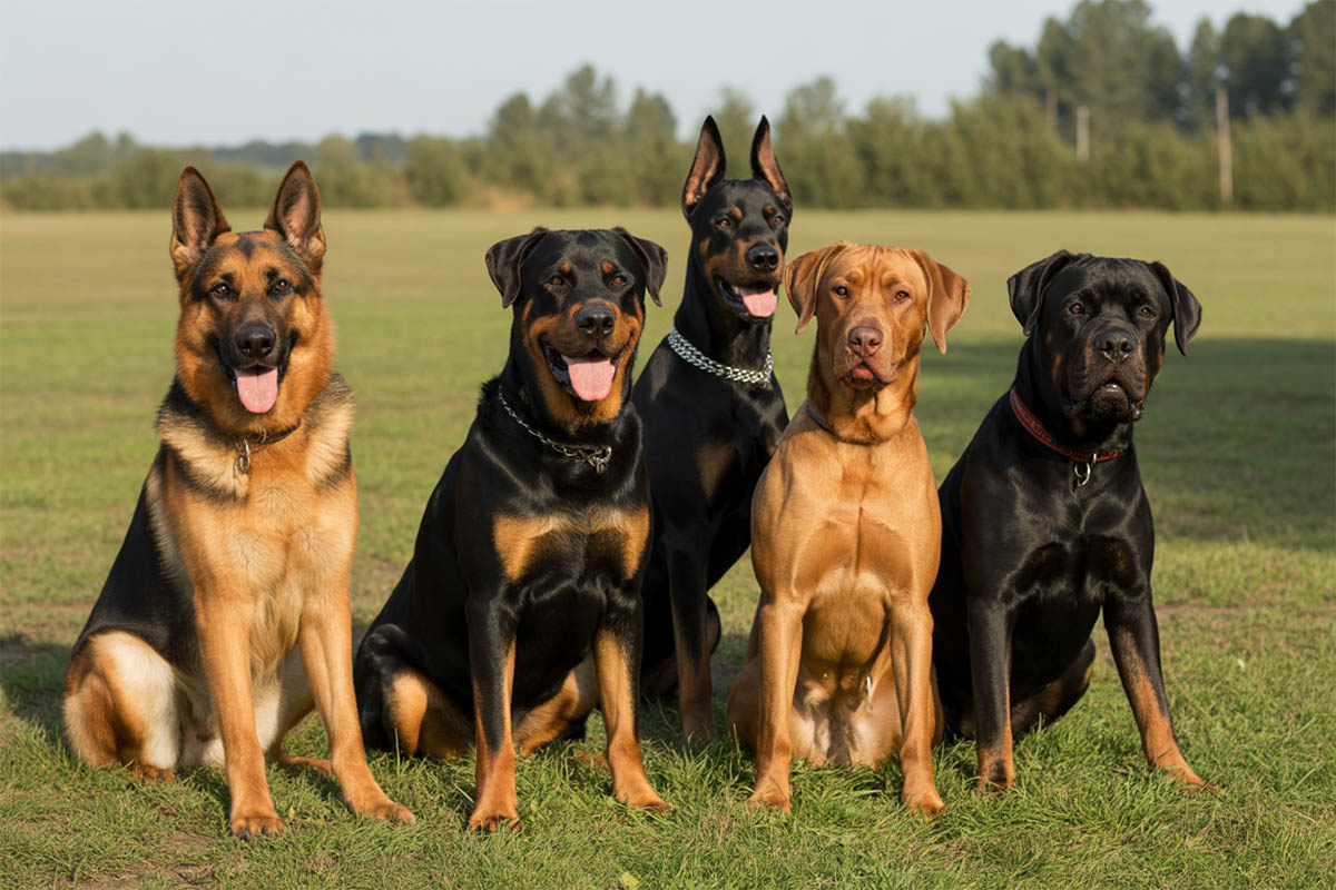 yan yana oturan büyük ırk alman köpek ırkları