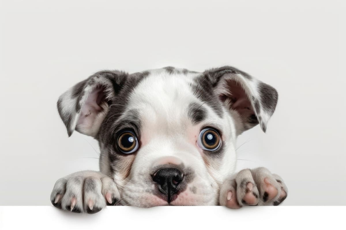 meraklı bakan siyah benekli beyaz yavru köpek