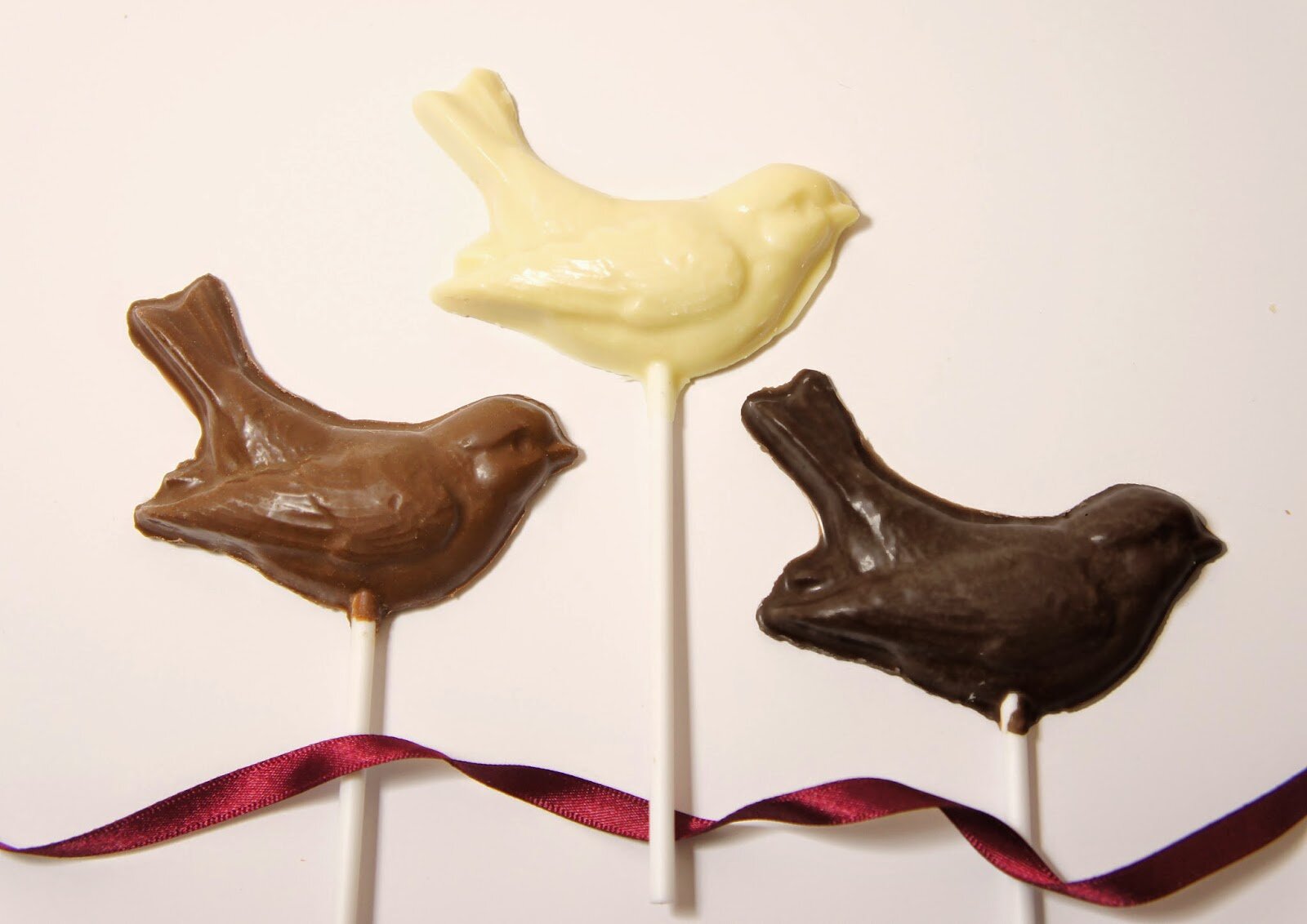 kuş şeklinde çikolatalar