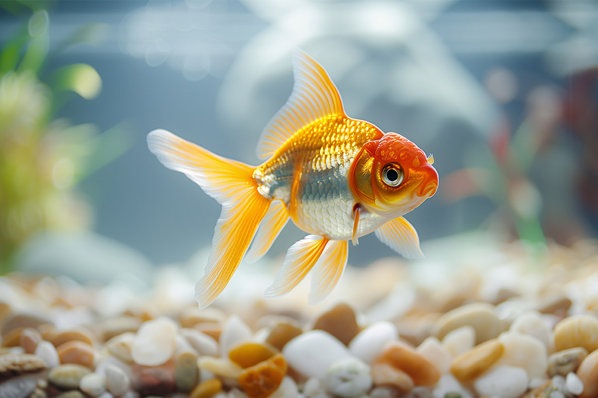 zeminde, sabit duran japon balığı